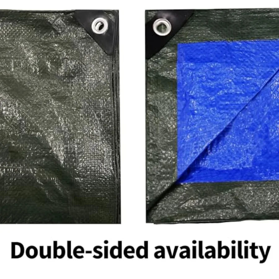 8x10 Feet Green Tarp Waterproof Lightweight tarps Multipurpose Protective Cover All Purpose Poly Tarps Cover for Firewood Outdo