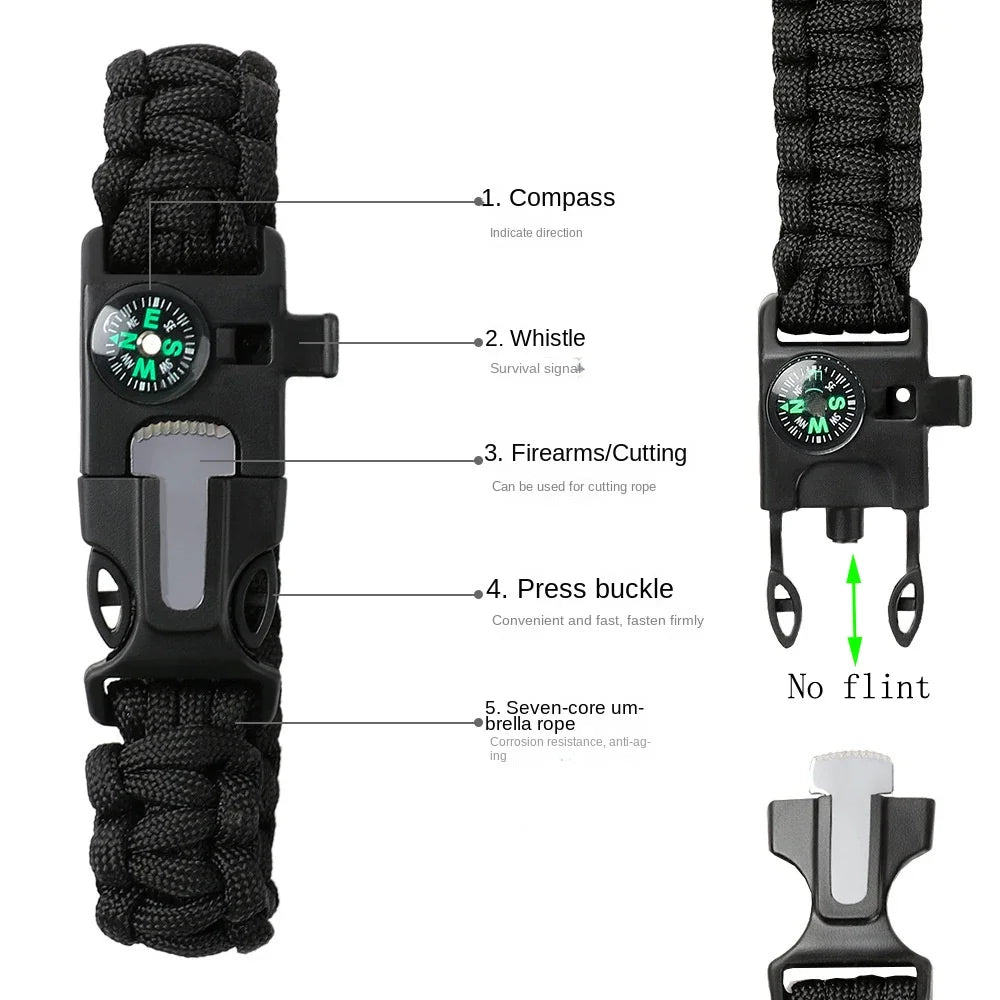 Outdoor Adventure Survival Kit SOS Emergency First Aid Kit Camping Equipments  Self-defense EDC Box