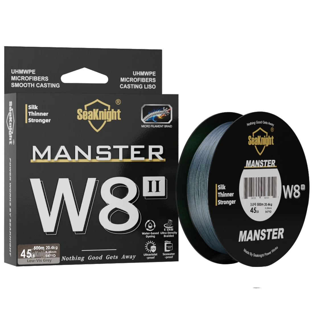 MANSTER W8 II 150M 300M 500M 8 Strands Casting Braid Fishing Line 15LB-100LB Smooth Multifilament PE Lines