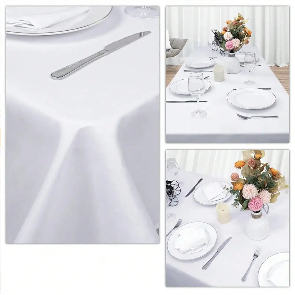 6 Packs of Rectangular Tablecloths, 60 X102 inch Rectangular Tablecloths, Reusable and Washable Polyester Tablecloths, Suitable for Weddings, Receptions, Banquets and Parties, Durable, Easy to Clean, Exquisite and Elegant
