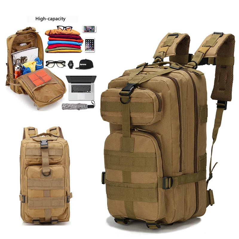 25/50L Tactical Backpacks For Man Hking Outdoor Survival Bags 3P Assault Pack EDC Molle Pack For Trekking Hunting Bag