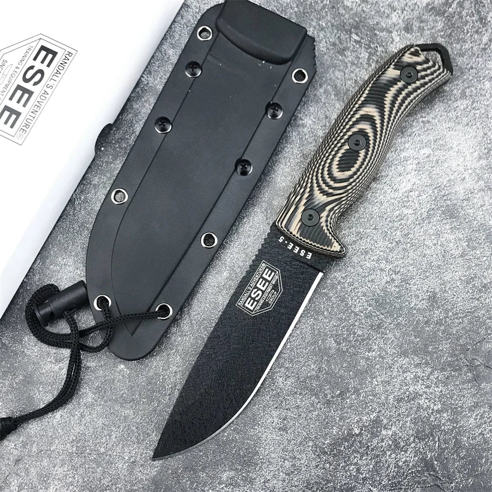 5 Fixed Blade Knife D2 Blade G10 Handle High Quality Outdoor EDC Camping Hiking Hunting Survival Tools Pocket Knife
