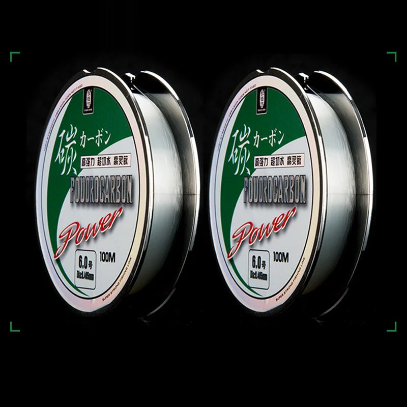 50M100M 100% Fluorocarbon Fishing Line Japanese Imported Carbon Fiber Line 1-25kg Monofilament Sinking Line Sea fishing