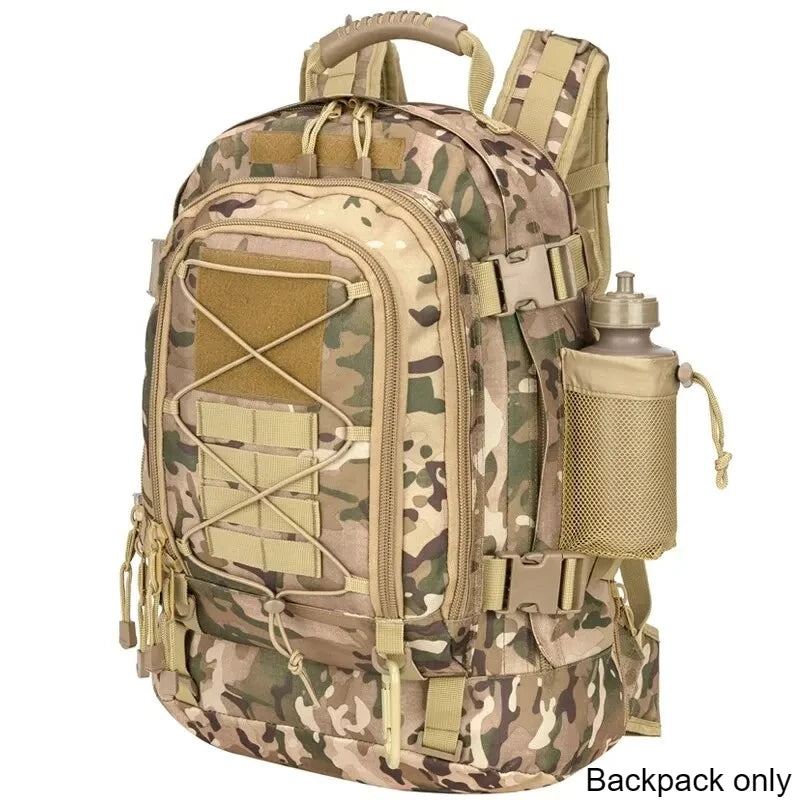 65L Large Capacity Outdoor Backpack – MOLLE Waterproof Hiking Rucksack for Camping, Travel & Climbing