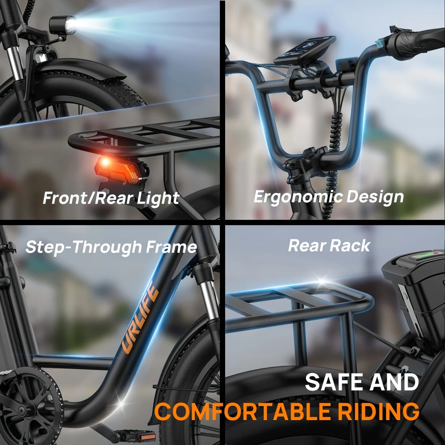 1000W E20 Electric Bike | 48V 13Ah Removable Battery, 28MPH, 20''X3" Fat Tire, 7-Speed E-Bike with Dual Disc Brake
