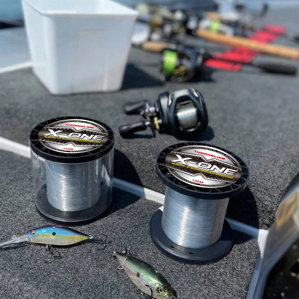 100% Fluorocarbon Fishing Line 50M 150M Carbon Fiber Leader Line Invisible Sinking Clear Monofilament Line 2-71LB