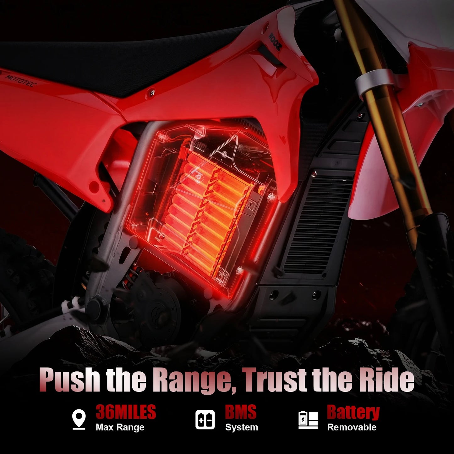 HP131E-L 72V 8000W Pro Electric Dirt Bike for Adults,3 Speed Modes Electric Motorcycle Up to 56 MPH with 19"/16" Tires.