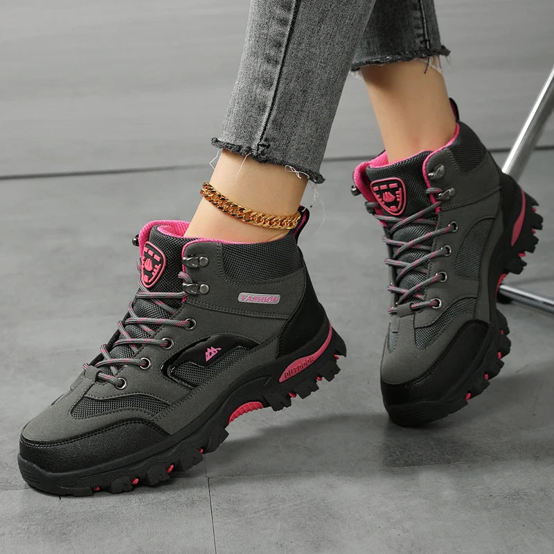 Women Boots Waterproof Outdoor Hiking Boots Women's Safety Work Shoes Walking Sneakers Non Slip Ankle Boots