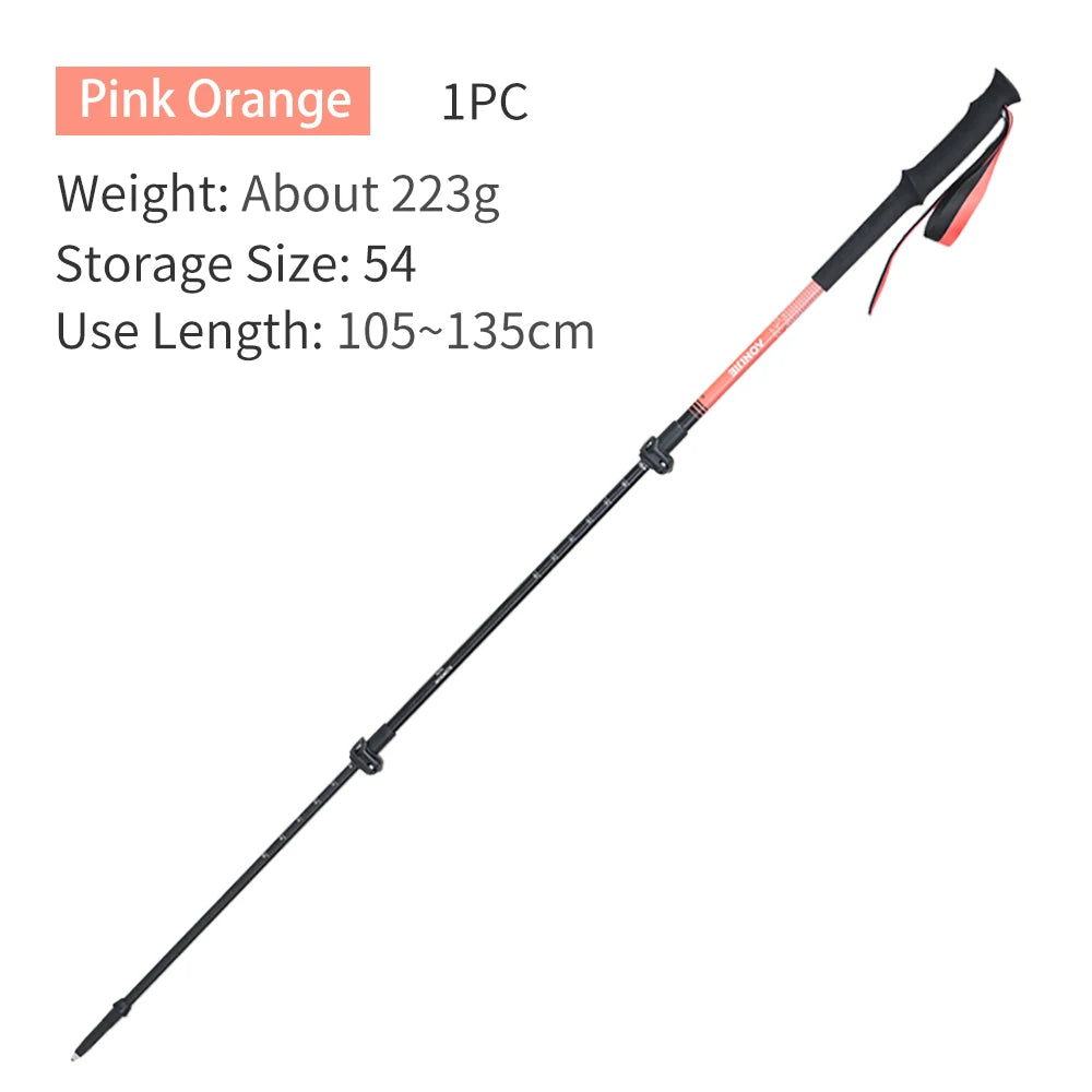 AONIJIE E4215 Outdoor Folding Trekking Poles Retractable Cross-country Running Poles Suitable for Mountaineering and Hiking