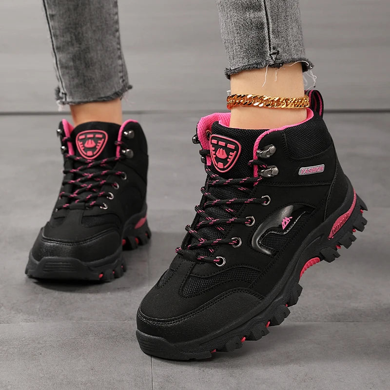Women Boots Waterproof Outdoor Hiking Boots Women's Safety Work Shoes Walking Sneakers Non Slip Ankle Boots