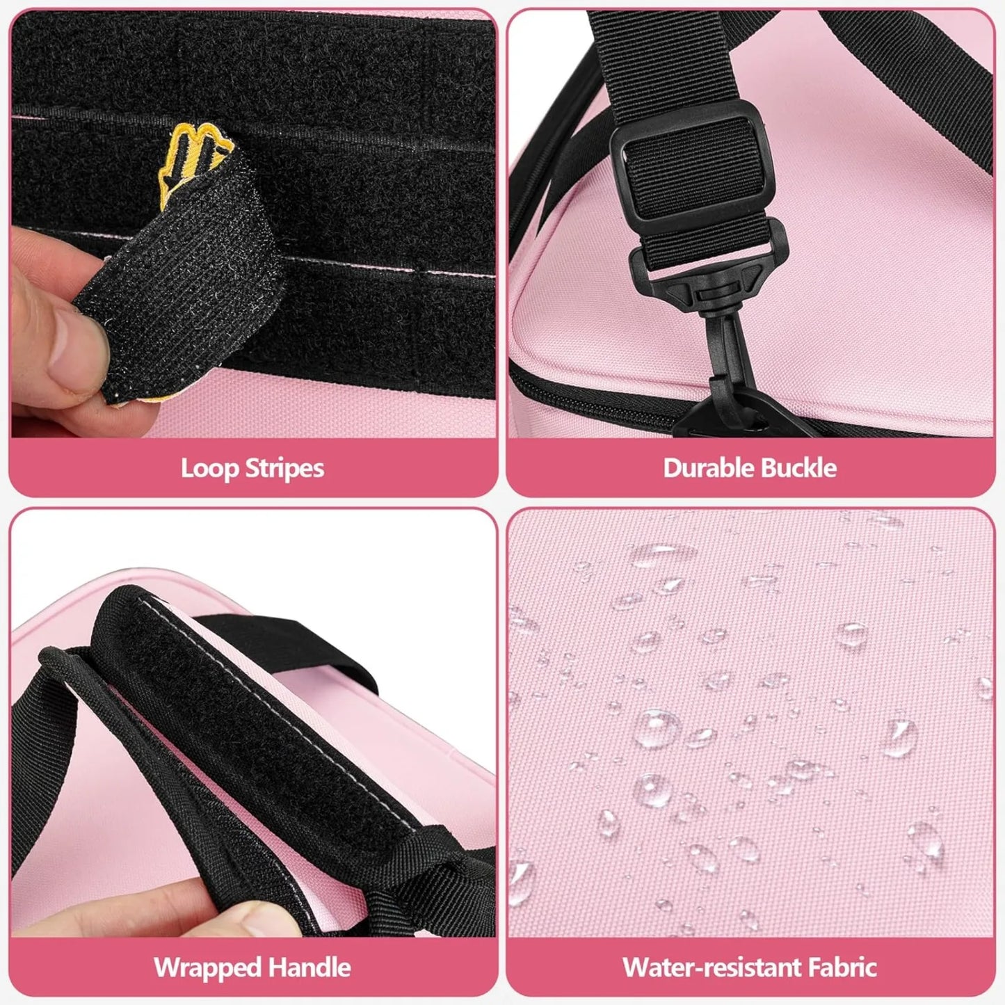 Pink Tool Bag For Women, Lady Tool Tote Bag Storage Organizer with Anti-friction Bottom for Electrician, Carpenters, Repairman