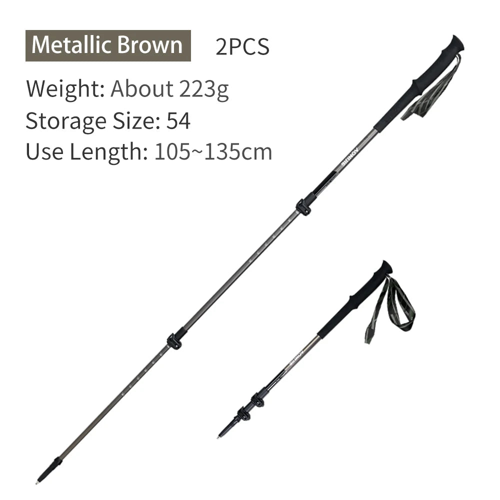 AONIJIE E4215 Outdoor Folding Trekking Poles Retractable Cross-country Running Poles Suitable for Mountaineering and Hiking