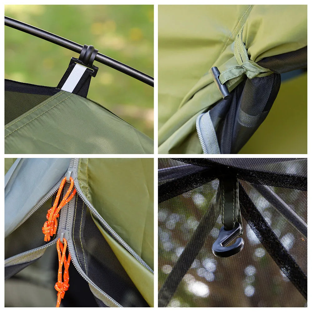 Upgraded Backpacking Tents 1- 2 Persons Easy Clip Setup Camping Tent Adults Heavy Rainproof Compact Lightweight