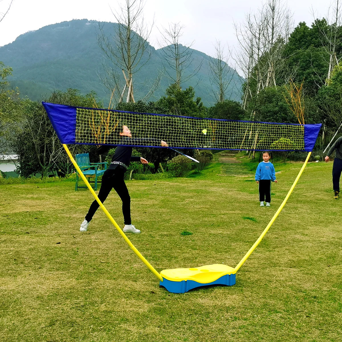 Easy Setup Badminton Set Badminton Net for Backyard Badminton Rackets for Family Games Durable Shuttlecocks for Outdoor Sports