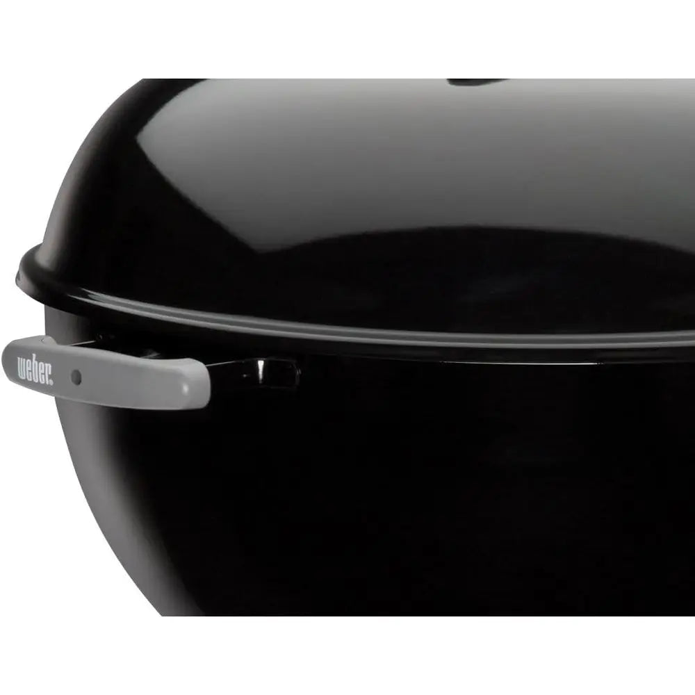 18-Inch Black Outdoor BBQ Grill with One-Touch Cleaning and Precise Temperature Control