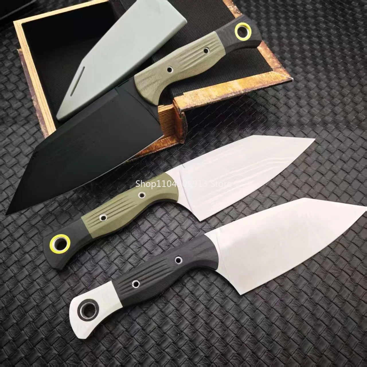 BM 4010BK-01 Utility Knives Sharp Jungle Exploration Kitchen Meat Cleaver Wilderness Survival Cutting Straight Knife G-10 Handle